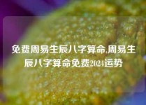 免费周易生辰八字算命,周易生辰八字算命免费2024运势