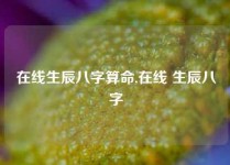 在线生辰八字算命,在线 生辰八字