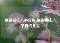 免费四柱八字查询,免费四柱八字查询儿女