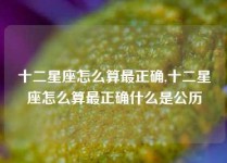 十二星座怎么算最正确,十二星座怎么算最正确什么是公历