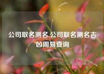 公司取名测名,公司取名测名吉凶周易查询