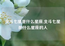 北斗七星是什么星座,北斗七星是什么星座的人