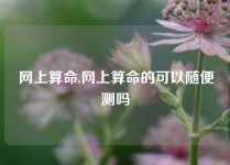 网上算命,网上算命的可以随便测吗