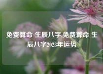 免费算命 生辰八字,免费算命 生辰八字2023年运势