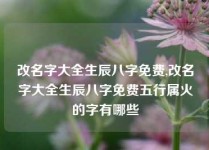 改名字大全生辰八字免费,改名字大全生辰八字免费五行属火的字有哪些