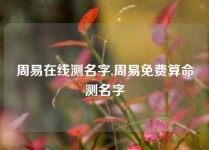 周易在线测名字,周易免费算命测名字