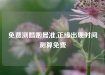 免费测婚姻最准,正缘出现时间测算免费