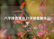 八字排盘算命,八字排盘算命元亨