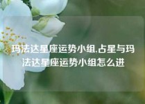 玛法达星座运势小组,占星与玛法达星座运势小组怎么进