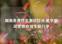 周易免费姓名测试打分,名字测试免费查询生辰八字