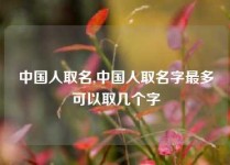 中国人取名,中国人取名字最多可以取几个字