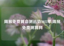 周易免费算命测运势2022年,周易免费测算网