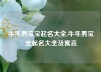 牛年男宝宝起名大全,牛年男宝宝起名大全及寓意