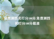 免费测姓名打分100分,免费测姓名打分100分最准