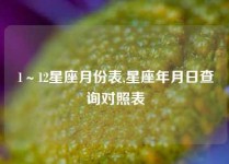 1～12星座月份表,星座年月日查询对照表