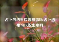 占卜的结果应该相信吗,占卜结果可以说出来吗