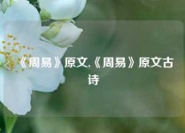 《周易》原文,《周易》原文古诗