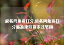 起名网免费打分,起名网免费打分最准康熙百家姓笔画