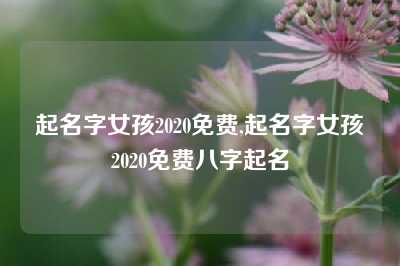 起名字女孩2020免费,起名字女孩2020免费八字起名