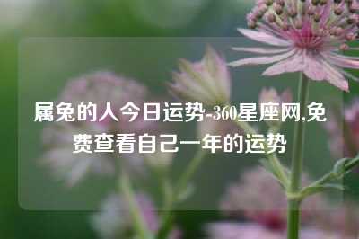 属兔的人今日运势-360星座网,免费查看自己一年的运势