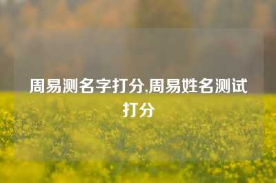 周易测名字打分,周易姓名测试打分